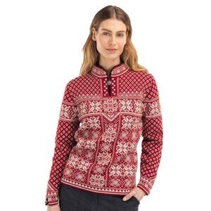 Dale of Norway Red Peace Women’s Medium Knit Sweater Wool Sustainable